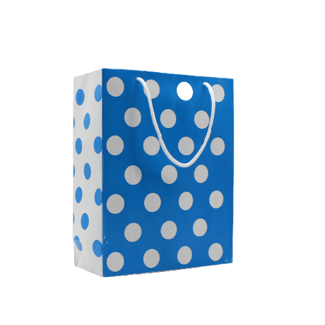 Paper Bag Polka Dot Lite Blue | Pack of 10 - Bakeyy.com - India - Paper Bag Polka Dot Lite Blue | Pack of 10 - Default Title