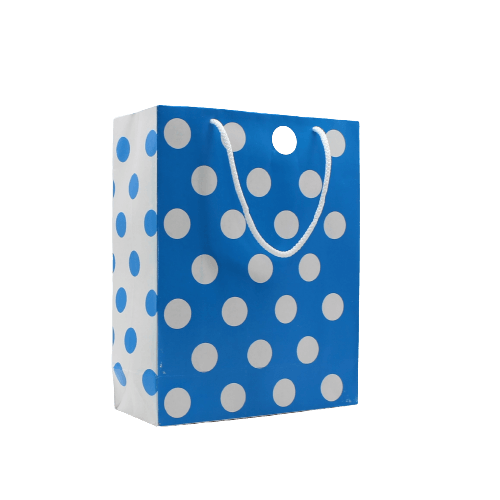 Paper Bag Polka Dot Lite Blue | Pack of 10 - Bakeyy.com - India - Paper Bag Polka Dot Lite Blue | Pack of 10 - Default Title