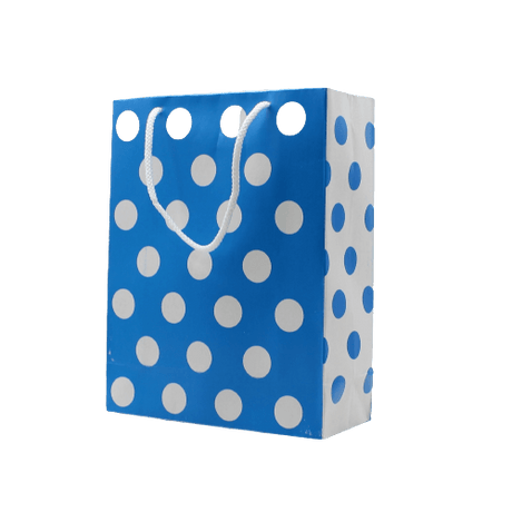 Paper Bag Polka Dot Lite Blue | Pack of 10 - Bakeyy.com - India - Paper Bag Polka Dot Lite Blue | Pack of 10 - Default Title