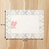 Paper Rectangle Doilies Cake Liner Table Mats (White, 25x35 cm) 100 Pieces - Bakeyy.com - India - Paper Rectangle Doilies Cake Liner Table Mats (White, 25x35 cm) 100 Pieces - Default Title