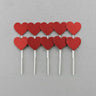 Glitter Heart Cake Topper Set | Premium Sparkle Picks for Cakes, Cupcakes & Desserts | Pack of 10
