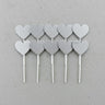 Glitter Heart Cake Topper Set | Premium Sparkle Picks for Cakes, Cupcakes & Desserts | Pack of 10