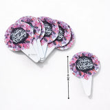 Happy Birthday Floral Assorted Cake Topper Set | Mixed Shapes & Random Prints for Cakes, Cupcakes & Desserts | Pack of 100