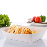 Disposable Paper Food Tray | Disposable Snack Boat | Food Serving Tray | Pack of 25