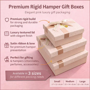 peachTexturedLuxuryGiftBoxPremiumRigidHamperGiftBoxwithLid_Ribbon3SizesAvailablepackof1_6 - Bakeyy.com