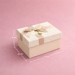 peachTexturedLuxuryGiftBoxPremiumRigidHamperGiftBoxwithLid_Ribbon3SizesAvailablepackof1_8 - Bakeyy.com