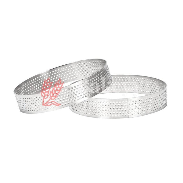 Perforated Round Tart Ring | Round | Set of 3 - Bakeyy.com