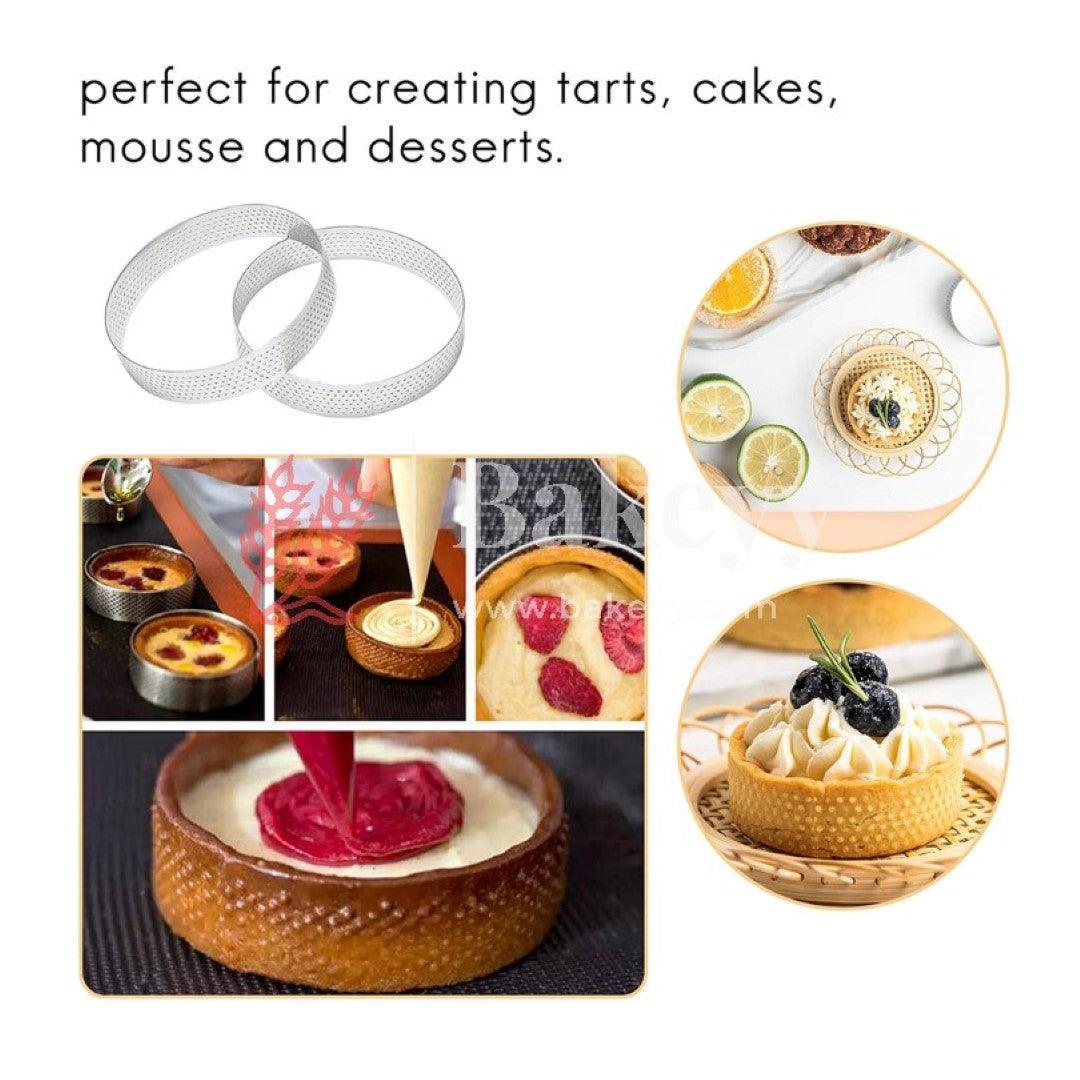 Perforated Round Tart Ring | Round | Set of 3 - Bakeyy.com - India - Perforated Round Tart Ring | Round | Set of 3 - Default Title