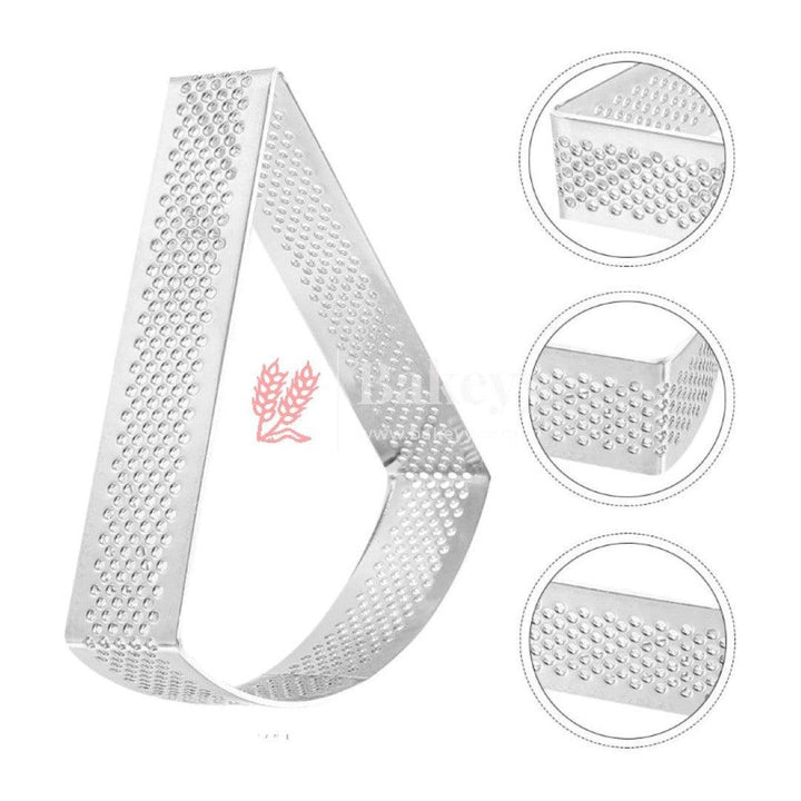 Perforated Round Tart Ring | Triangle | Set of 3 - Bakeyy.com