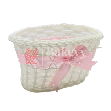 Pink Color Imitated Idyllic Weaving Basket Storage | Home Decoration - Bakeyy.com - India - Pink Color Imitated Idyllic Weaving Basket Storage | Home Decoration - Default Title