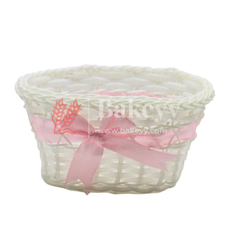 Pink Color Imitated Idyllic Weaving Basket Storage | Home Decoration - Bakeyy.com - India - Pink Color Imitated Idyllic Weaving Basket Storage | Home Decoration - Default Title