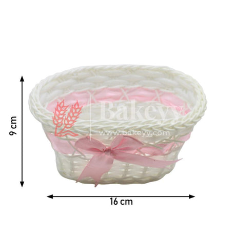 Pink Color Imitated Idyllic Weaving Basket Storage | Home Decoration - Bakeyy.com - India - Pink Color Imitated Idyllic Weaving Basket Storage | Home Decoration - Default Title