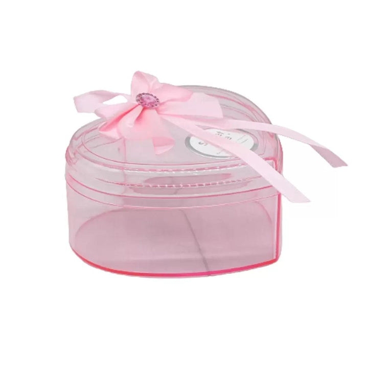 Pink Heart Empty Decorative Acrylic Box | Gift Box | Chocolate Box | Sweet Box | Jewellery Box | Plastic Box| Pack of 10 - Bakeyy.com