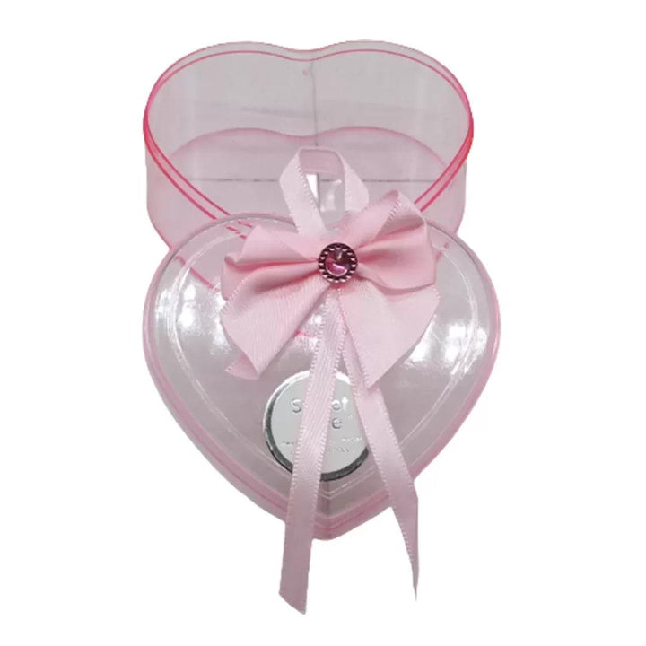 Pink Heart Empty Decorative Acrylic Box | Gift Box | Chocolate Box | Sweet Box | Jewellery Box | Plastic Box| Pack of 10 - Bakeyy.com