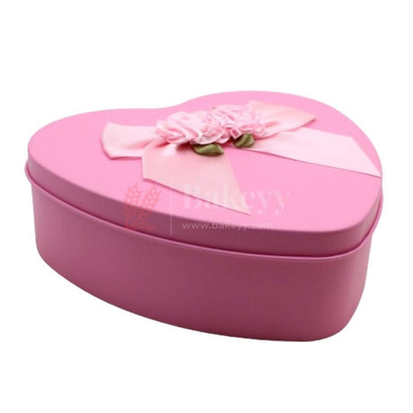 pink Heart Empty Decorative Tin Box | Gift Box | Chocolate Box | Sweet Box | Jewellery Box | Luxury Box | Pack Of 5 - Bakeyy.com - India - pink Heart Empty Decorative Tin Box | Gift Box | Chocolate Box | Sweet Box | Jewellery Box | Luxury Box | Pack Of 5 - Default Title
