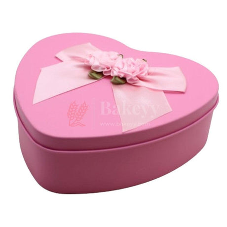 pink Heart Empty Decorative Tin Box | Gift Box | Chocolate Box | Sweet Box | Jewellery Box | Luxury Box | Pack Of 5 - Bakeyy.com - India - pink Heart Empty Decorative Tin Box | Gift Box | Chocolate Box | Sweet Box | Jewellery Box | Luxury Box | Pack Of 5 - Default Title