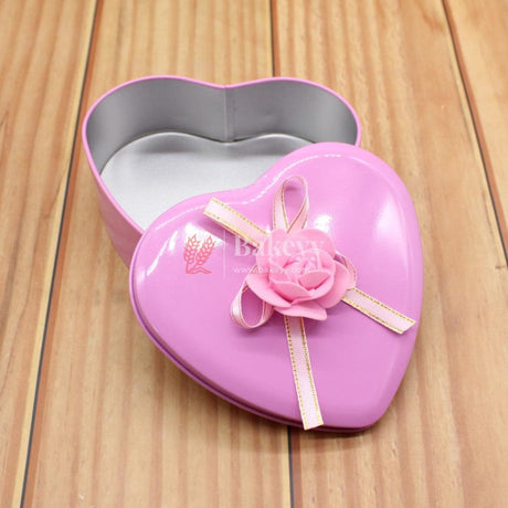 Pink Heart Empty Decorative Tin Box | Gift Box | Chocolate Box | Sweet Box | Jewellery Box | Luxury Box | Pack Of 6 - Bakeyy.com - India - Pink Heart Empty Decorative Tin Box | Gift Box | Chocolate Box | Sweet Box | Jewellery Box | Luxury Box | Pack Of 6 - Default Title