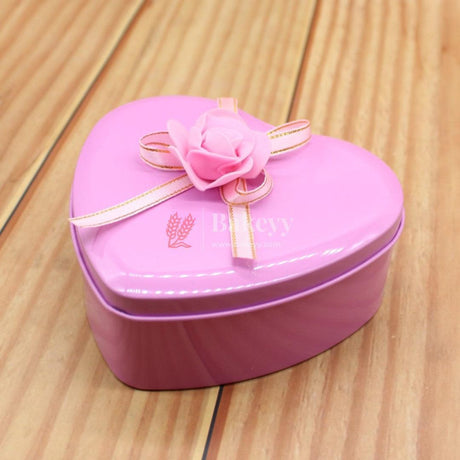 Pink Heart Empty Decorative Tin Box | Gift Box | Chocolate Box | Sweet Box | Jewellery Box | Luxury Box | Pack Of 6 - Bakeyy.com - India - Pink Heart Empty Decorative Tin Box | Gift Box | Chocolate Box | Sweet Box | Jewellery Box | Luxury Box | Pack Of 6 - Default Title