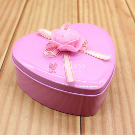 Pink Heart Empty Decorative Tin Box | Gift Box | Chocolate Box | Sweet Box | Jewellery Box | Luxury Box | Pack Of 6 - Bakeyy.com - India - Pink Heart Empty Decorative Tin Box | Gift Box | Chocolate Box | Sweet Box | Jewellery Box | Luxury Box | Pack Of 6 - Default Title