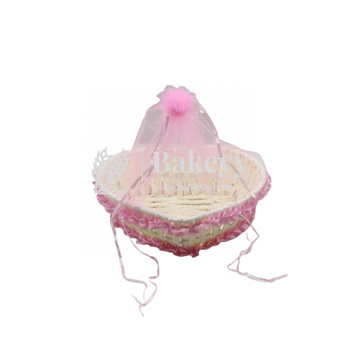 Pink Heart Net Basket | Hamper Basket | Large - Bakeyy.com - India - Pink Heart Net Basket | Hamper Basket | Large - Default Title