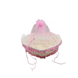 Pink Heart Net Basket | Hamper Basket | Large - Bakeyy.com - India - Pink Heart Net Basket | Hamper Basket | Large - Default Title