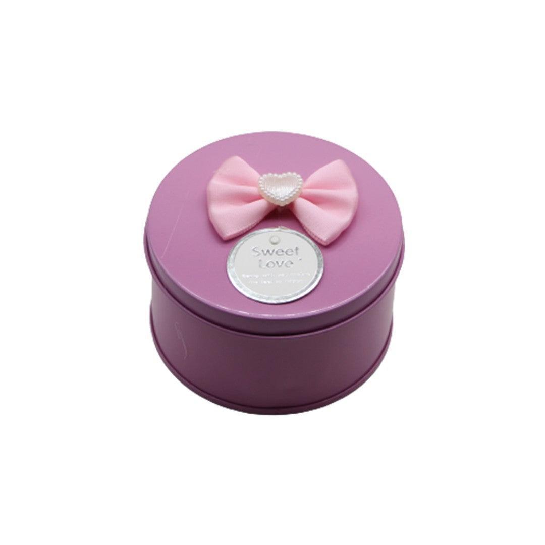 Pink Round Empty Decorative Tin Box | Gift Box | Chocolate Box | Sweet Box | Jewellery Box | Luxury Box - Bakeyy.com - India - Pink Round Empty Decorative Tin Box | Gift Box | Chocolate Box | Sweet Box | Jewellery Box | Luxury Box - Default Title