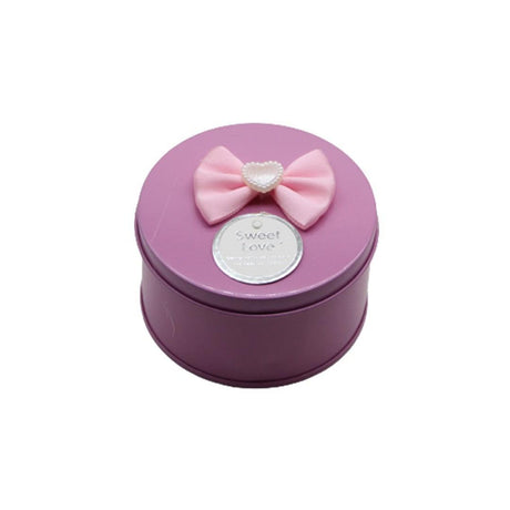Pink Round Empty Decorative Tin Box | Gift Box | Chocolate Box | Sweet Box | Jewellery Box | Luxury Box - Bakeyy.com - India - Pink Round Empty Decorative Tin Box | Gift Box | Chocolate Box | Sweet Box | Jewellery Box | Luxury Box - Default Title