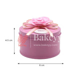 Pink Round Empty Decorative Tin Box | Gift Box | Chocolate Box | Sweet Box | Jewellery Box | Luxury Box - Bakeyy.com - India - Pink Round Empty Decorative Tin Box | Gift Box | Chocolate Box | Sweet Box | Jewellery Box | Luxury Box - Default Title
