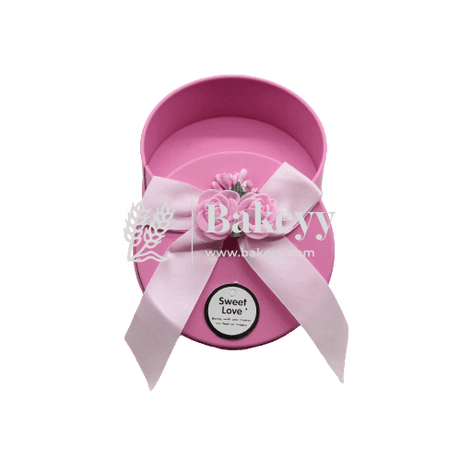 Pink Round Empty Decorative Tin Box | Gift Box | Chocolate Box | Sweet Box | Jewellery Box | Luxury Box - Bakeyy.com - India - Pink Round Empty Decorative Tin Box | Gift Box | Chocolate Box | Sweet Box | Jewellery Box | Luxury Box - Default Title