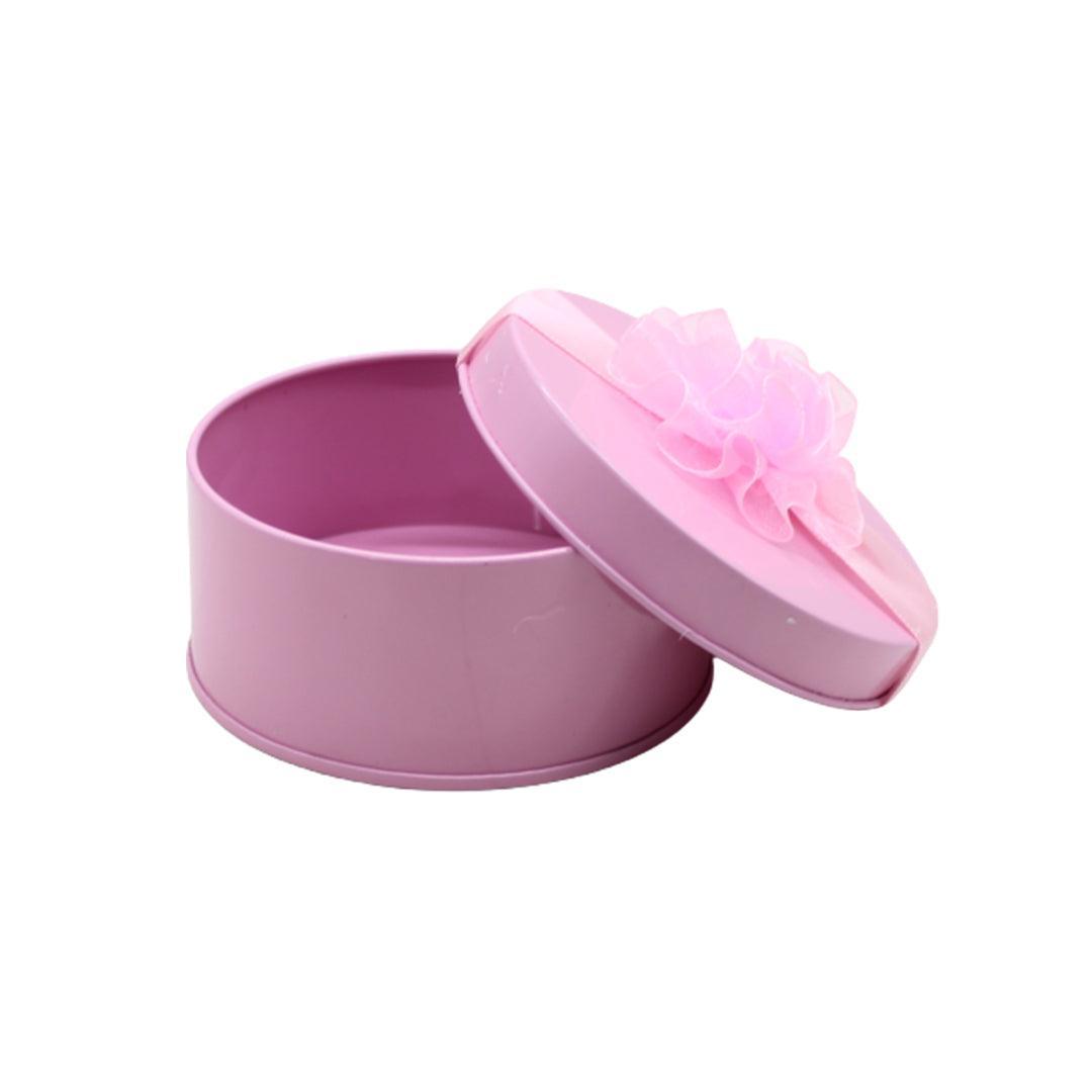 Pink Small Round Empty Decorative Tin Box | Gift Box | Chocolate Box | Sweet Box | Jewellery Box | Luxury Box - Bakeyy.com - India - Pink Small Round Empty Decorative Tin Box | Gift Box | Chocolate Box | Sweet Box | Jewellery Box | Luxury Box - Default Title