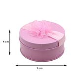 Pink Small Round Empty Decorative Tin Box | Gift Box | Chocolate Box | Sweet Box | Jewellery Box | Luxury Box - Bakeyy.com - India - Pink Small Round Empty Decorative Tin Box | Gift Box | Chocolate Box | Sweet Box | Jewellery Box | Luxury Box - Default Title