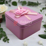 Pink square Rectangle Empty Decorative Tin Box | Gift Box | Chocolate Box | Sweet Box | Jewellery Box | Luxury Box | Pack of 8 - Bakeyy.com - India - Pink square Rectangle Empty Decorative Tin Box | Gift Box | Chocolate Box | Sweet Box | Jewellery Box | Luxury Box | Pack of 8 - Pack of 8
