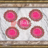 Rangoli Diya Mat | Pink Color | (Pack of 1) - Bakeyy.com - India - Rangoli Diya Mat | Pink Color | (Pack of 1) - Default Title