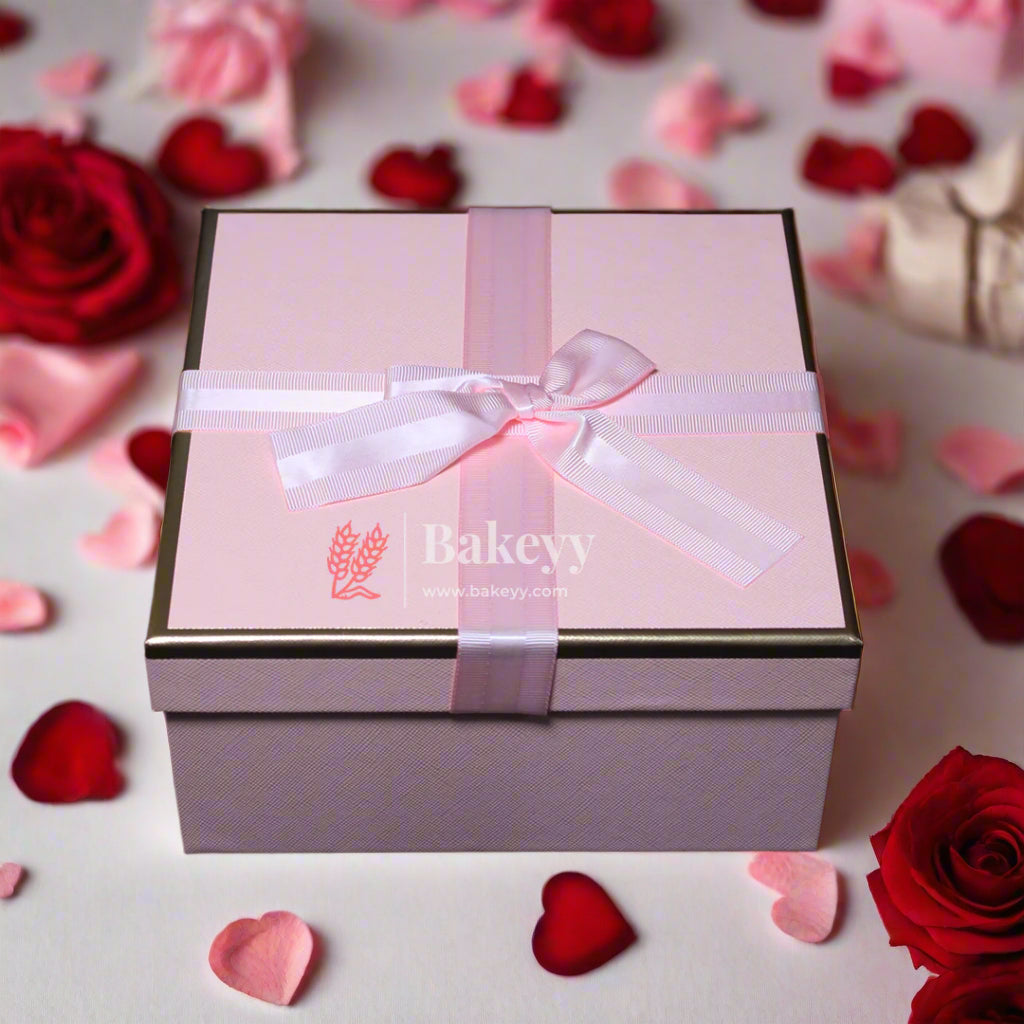 Valentine Gift |Rectangle Shape Gift Box with Ribbon | (Large) - Bakeyy.com - India - {{ variant.name }}