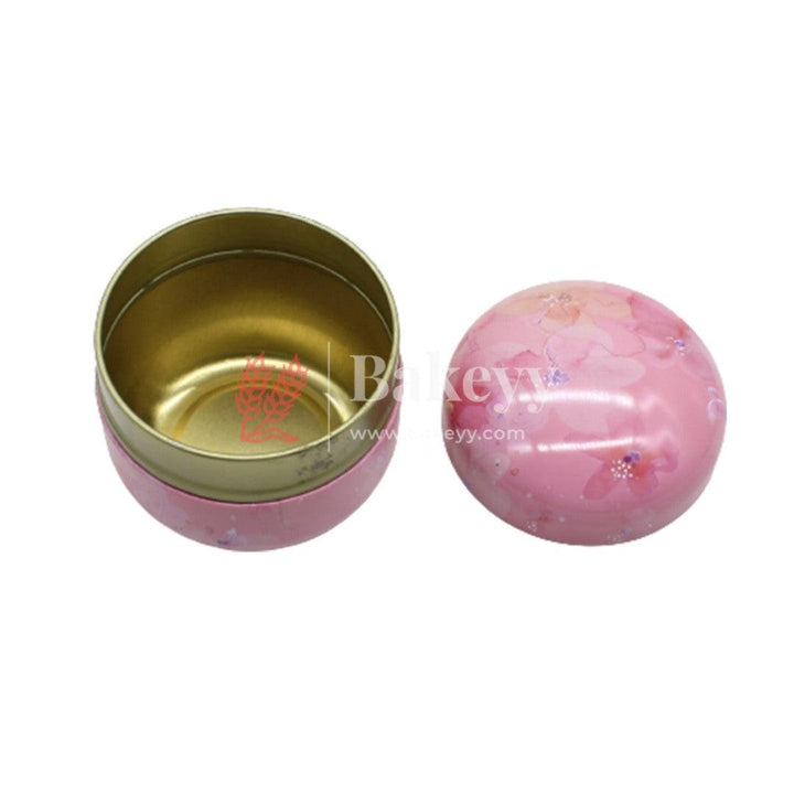 Plain Empty Tin Matka Round Shaped Decorative Boxes | Candle Tin Box - Bakeyy.com