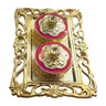 Plastic Kumkum Holder Stone Decorated 2-in-1 Haldi/Kumkum Holder- 2 - Bakeyy.com - India - Plastic Kumkum Holder Stone Decorated 2-in-1 Haldi/Kumkum Holder- 2 - Pink