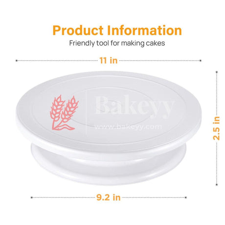 Plastic Turn Table (11 Inch) - Bakeyy.com - India - Plastic Turn Table (11 Inch) - Default Title