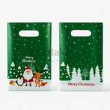 Merry Christmas Carry Bags | Festive Plastic Bags for Chocolates, Cookies & Small Gifts | Pack Of 50