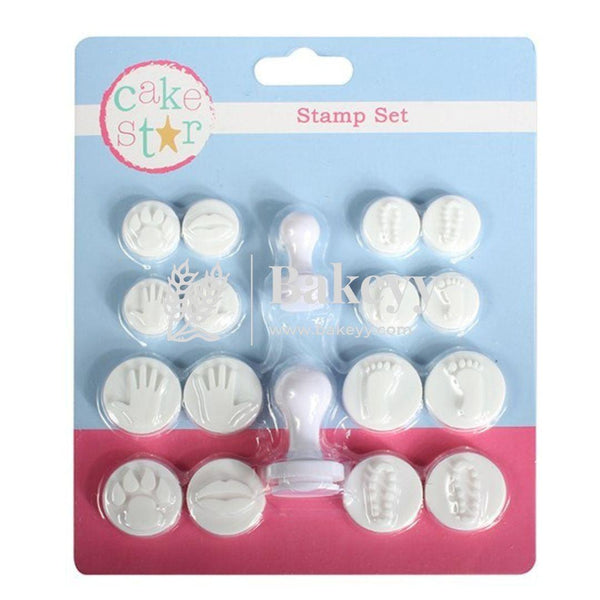 Plunger Cutter – Periwinkle - foot, Lips, Hand, Shoe, Stamp | Plastic Cutter | 18 Pcs - Bakeyy.com
