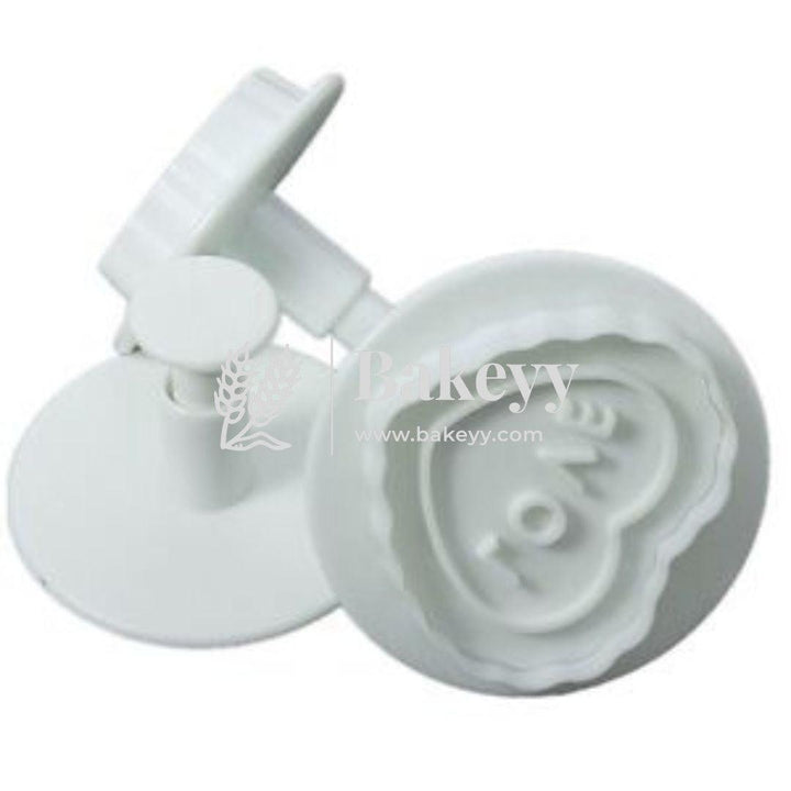 Plunger Cutter – Periwinkle - Heart Shape | Plastic Cutter | 3 Pcs - Bakeyy.com