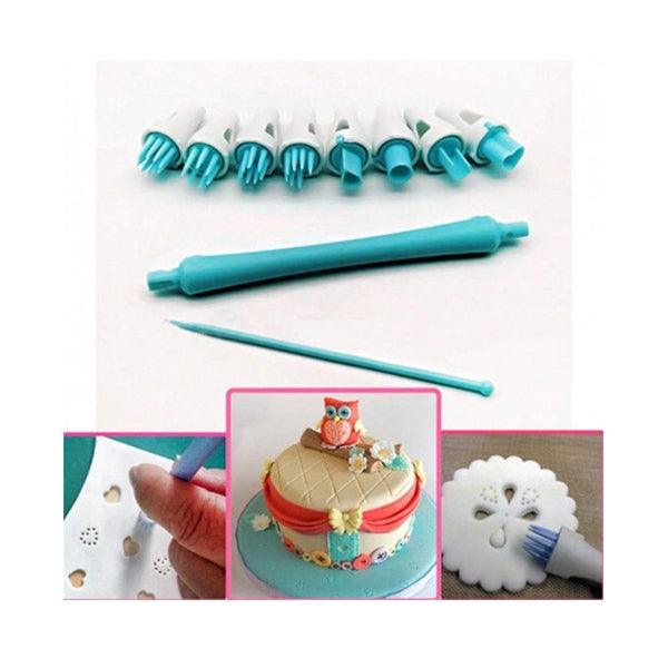 Plunger Cutter Tool Set for Fondant Sugarpaste Gumpaste Decorations | Plastic Cutter | 10 Pcs - Bakeyy.com - India - Plunger Cutter Tool Set for Fondant Sugarpaste Gumpaste Decorations | Plastic Cutter | 10 Pcs - Default Title