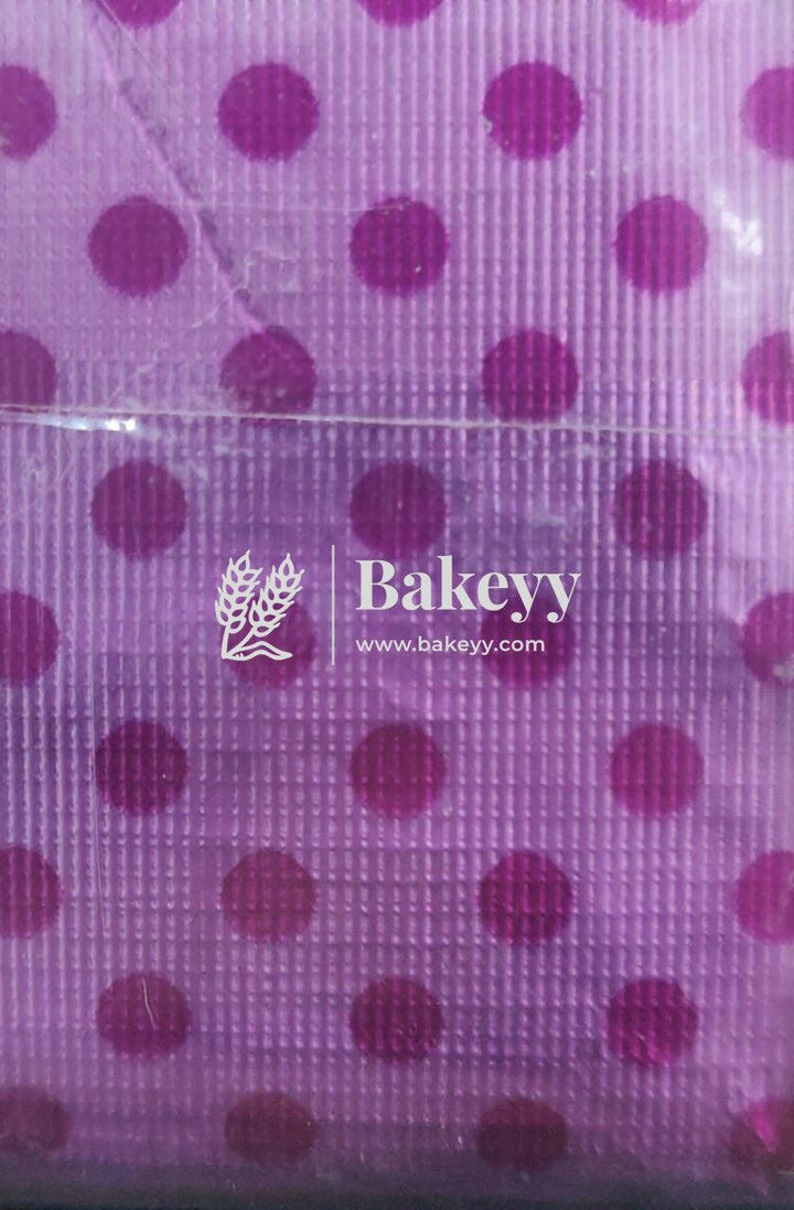 Polka Dot Wrapping Paper - Aluminium Embossed Foil | 7x10" Size | Pack of 200 - Bakeyy.com