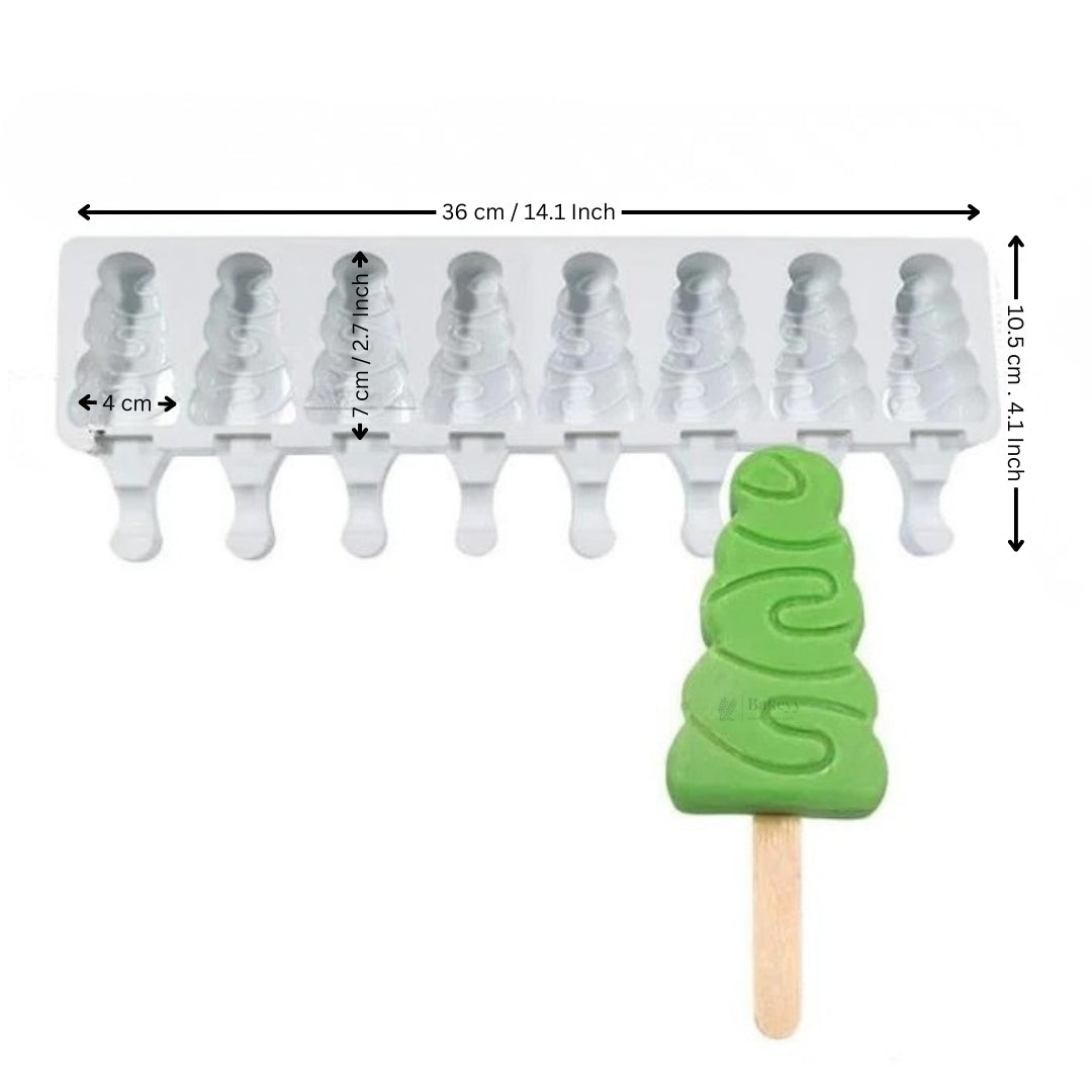 Tree Shape Popsicle Silicone Mould | Decorative Baking Mould | Baking & Craft Mould | Food-Grade Silicone | Pack of 1