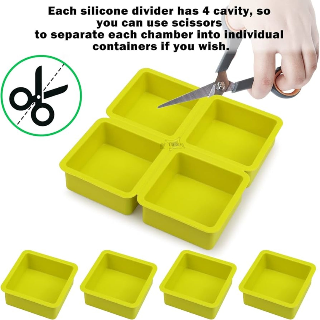 4 Cavity Mini Cake Silicone Mould | 3 Shapes Available | Heat Resistant | Non-Stick | Pack of 1