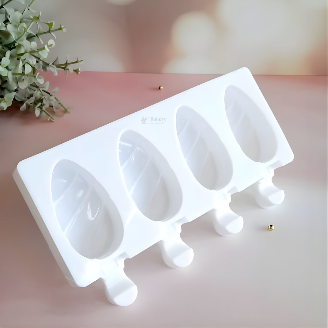 Oval Shape Popsicle Silicone Mould | Ice Cream & Kulfi Mould | Food-Grade Silicone | Pack of 1