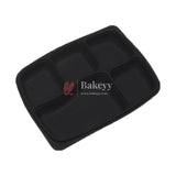 PP Black 5cp Meal Tray With Lid | Pack of 24 - Bakeyy.com - India - PP Black 5cp Meal Tray With Lid | Pack of 24 - Default Title