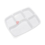 PP Black 5cp Meal Tray With Lid | Pack of 24 - Bakeyy.com - India - PP Black 5cp Meal Tray With Lid | Pack of 24 - Default Title