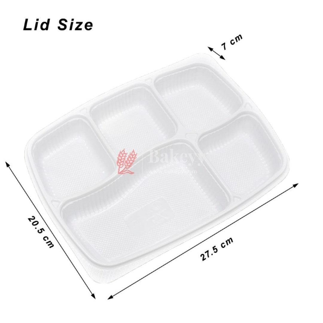 PP Black 5cp Meal Tray With Lid | Pack of 24 - Bakeyy.com - India - PP Black 5cp Meal Tray With Lid | Pack of 24 - Default Title