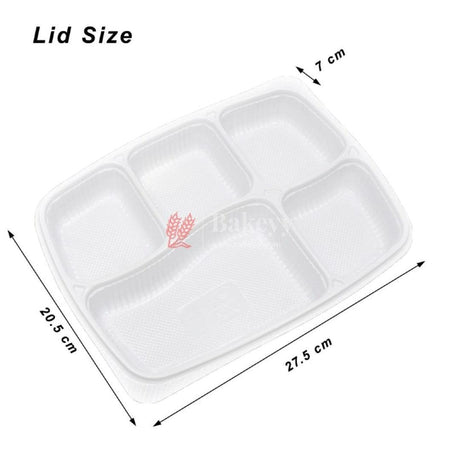 PP Black 5cp Meal Tray With Lid | Pack of 24 - Bakeyy.com - India - PP Black 5cp Meal Tray With Lid | Pack of 24 - Default Title