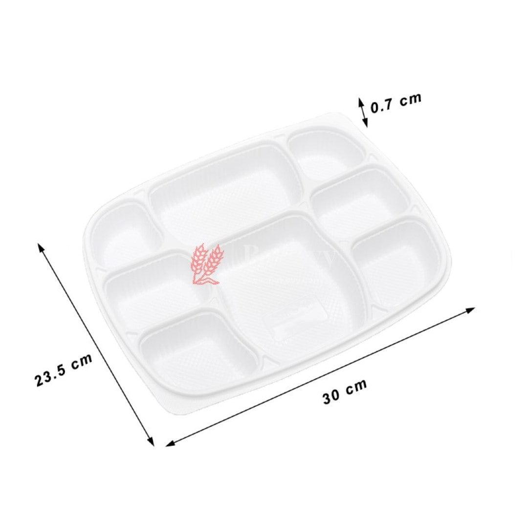 PP Black 8cp Meal Tray With Lid | Pack of 24 - Bakeyy.com - India - PP Black 8cp Meal Tray With Lid | Pack of 24 - Default Title